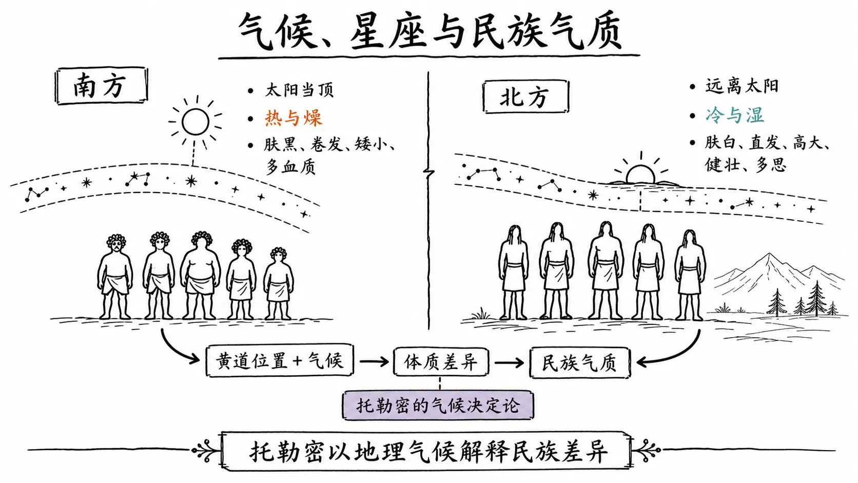 南方与北方的气候及民族气质对照