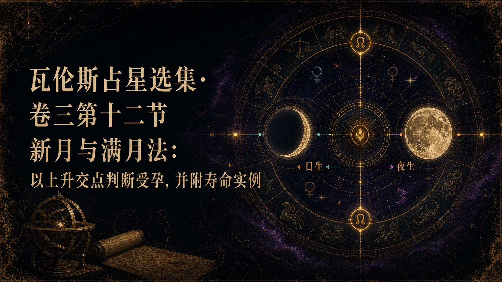 瓦伦斯占星选集·卷三第十二节新月与满月法:以上升交点判断受孕,并附寿命实例 封面