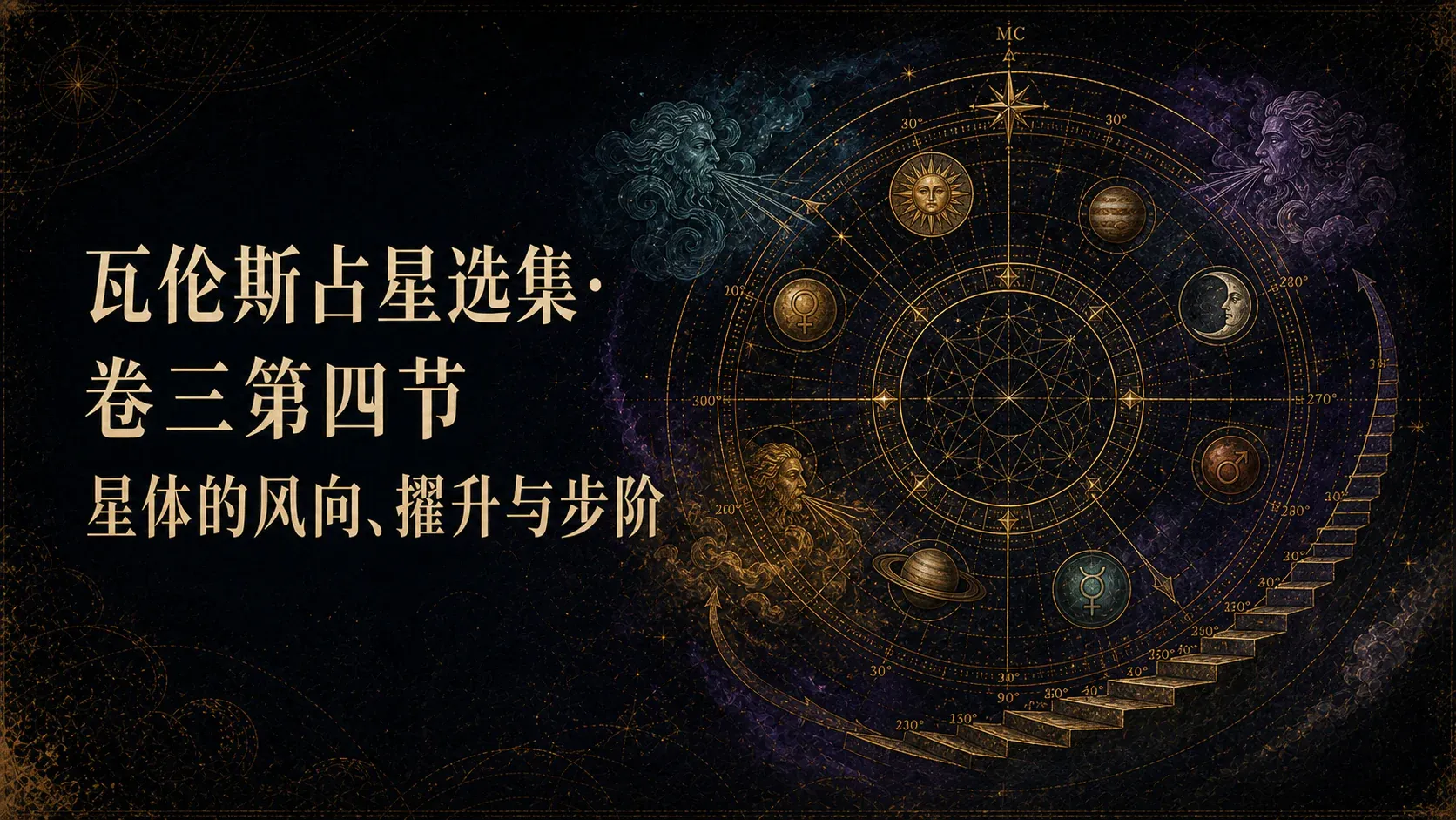 瓦伦斯占星选集·卷三第四节星体的风向、擢升与步阶 封面