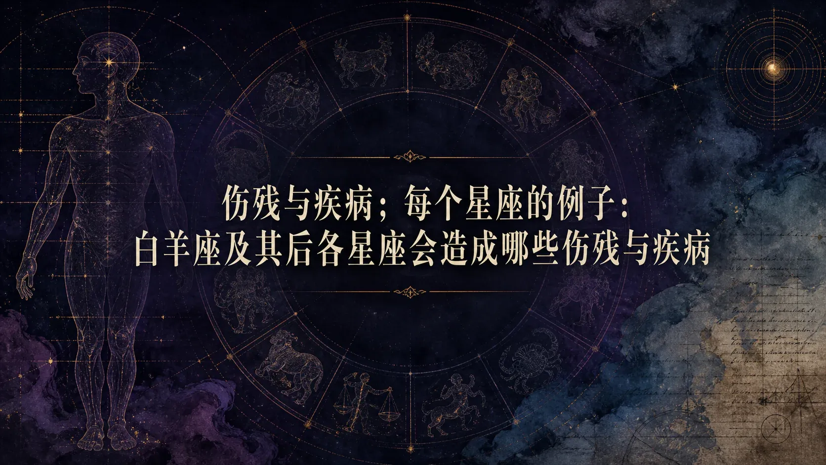 伤残与疾病;每个星座的例子:白羊座及其后各星座会造成哪些伤残与疾病 封面